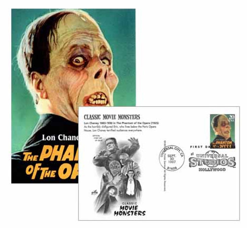UX285 FDC - 1997 20c Classic Movie Monsters - Phantom of the Opera