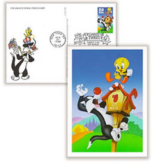 UX291 FDC - 1998 20c Tweety & Sylvester PC FDC