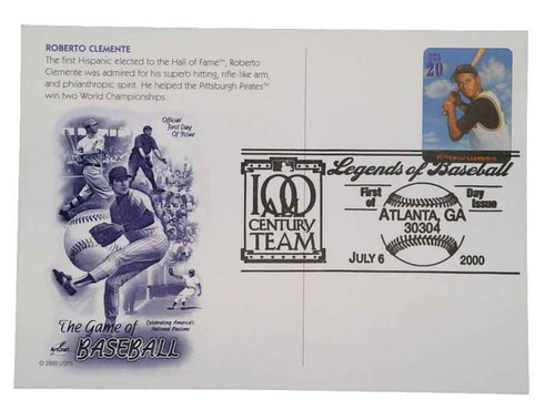 UX346 FDC - 2000 20c Roberto Clemente PC FDC