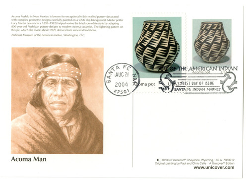 UX417 FDC - 2004 Acoma Pot PC/Stamp Combo FDC