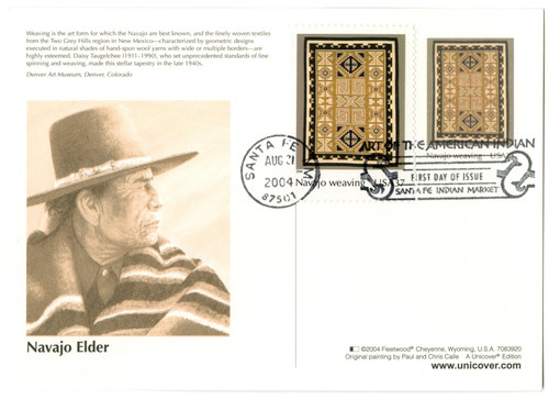 UX418 FDC - 2004 Navajo Weaving PC/Stamp Combo FDC