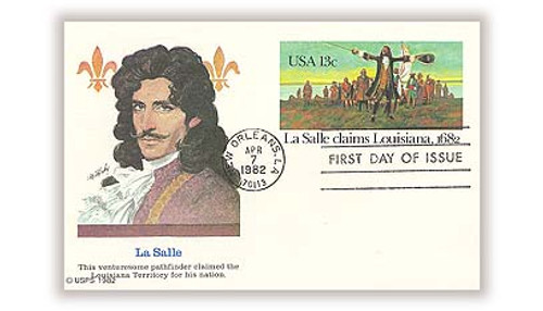UX95 FDC - 1982 13c Postal Card - La Salle