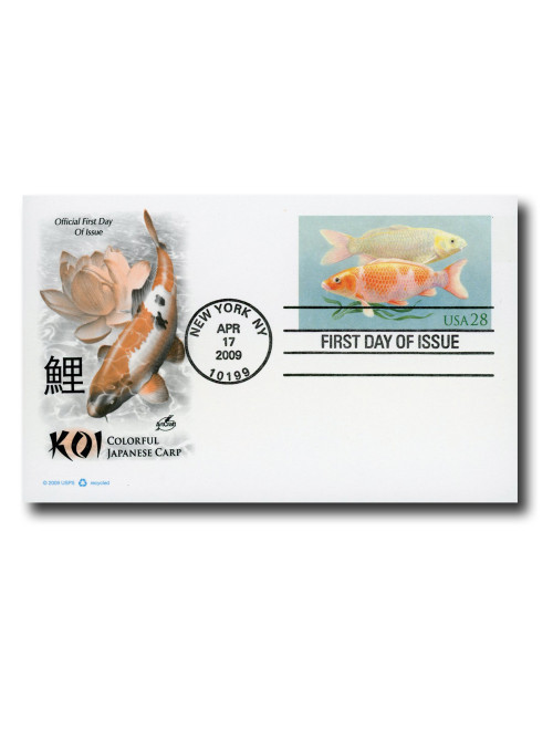 UY48m FDC - 2006 28c Koi Fish, Detached Message Card