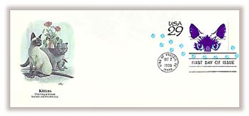 U630 FDC - 1993 29c Kittens PSE FDC