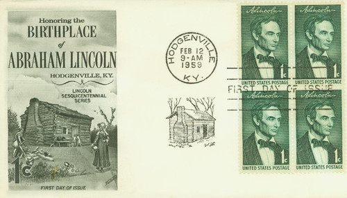 1113 FDC - 1959 1¢ Abraham Lincoln