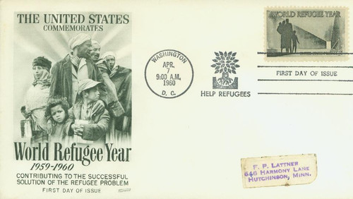 1149 FDC - 1960 4c World Refugee Year
