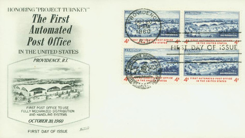 1164 FDC - 1960 4c First Automated Post Office