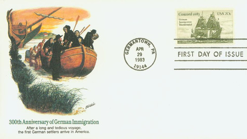 2040 FDC - 1983 20c US and Germany