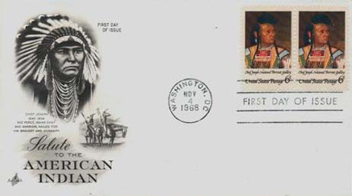 1364 FDC - 1968 6c American Indian