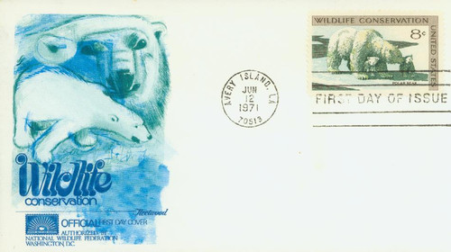 1429 FDC - 1971 8c Wildlife Conservation: Polar Bear
