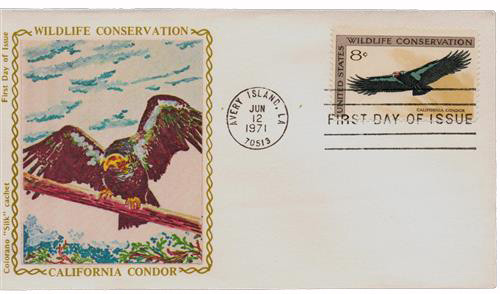 1430 FDC - 1971 8c Wildlife Conservation: California Condor