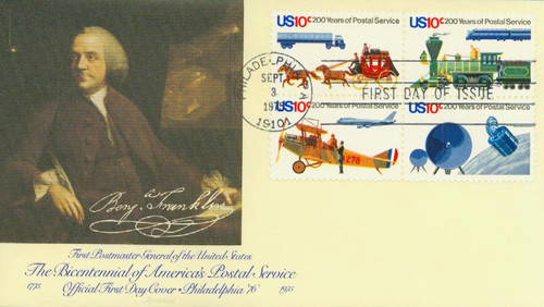 1572-75 FDC - 1975 10c U.S. Postal Service Bicentennial