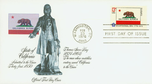 1663 FDC - 1976 13c State Flags: California