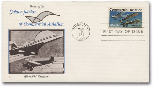 1684 FDC - 1976 13c Commercial Aviation