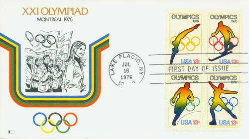 1695-98 FDC - 1976 13c Olympic Games