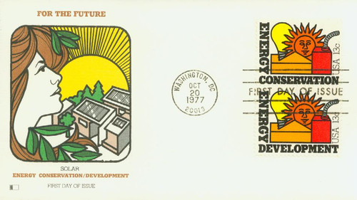 1723-24 FDC - 1977 13c Energy Conservation