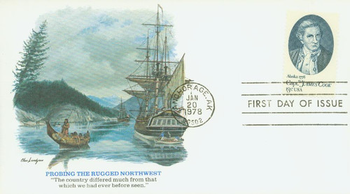 1732 FDC - 1978 13c Captain Cook Bicentennial, Alaska