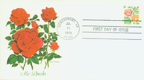 1737 FDC - 1978 15c Medallion Roses