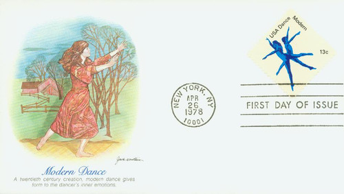 1752 FDC - 1978 13c American Dance: Modern