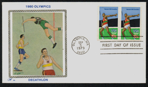 1790 FDC - 1979 10c 1980 Summer Olympic Games