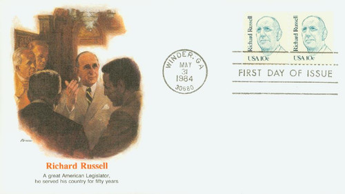 1853 FDC - 1984 10c Great Americans: Richard Russell