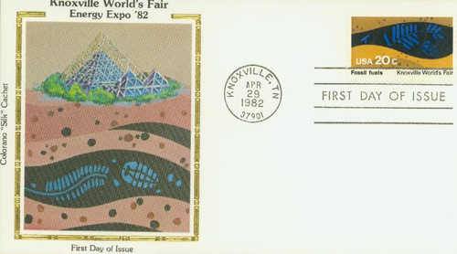 2009 FDC - 1982 20c Knoxville World's Fair: Fossil Fuels