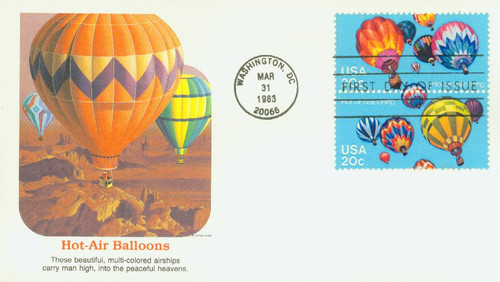 2033 FDC - 1983 20c Balloons: Hot Air Ballooning