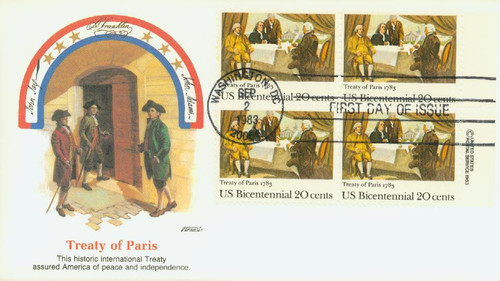 2052 FDC - 1983 20c Signing of Treaty of Paris