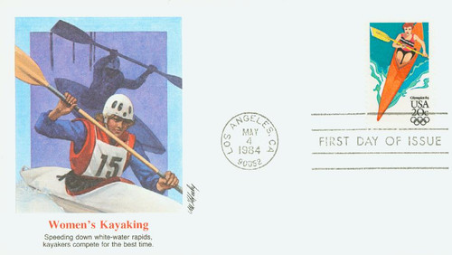 2085 FDC - 1984 20c Los Angeles Summer Olympics: Kayak