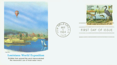 2086 FDC - 1984 20c Louisiana World Exposition