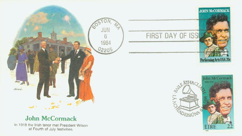 2090 FDC - 1984 20c Performing Arts: John McCormack