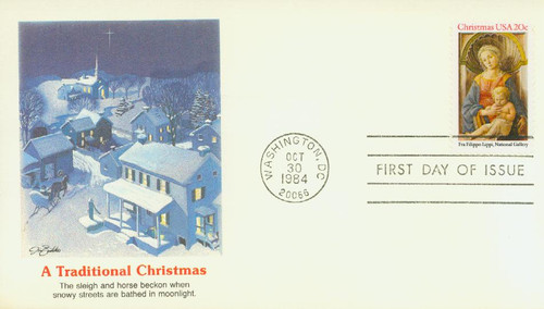 2107 FDC - 1984 20c Traditional Christmas: Madonna and Child