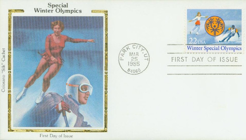 2142 FDC - 1985 22c Winter Special Olympics
