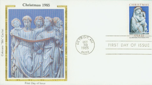 2165 FDC - 1985 22c Traditional Christmas: Madonna and Child Statue