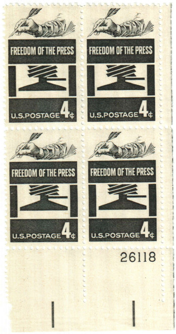 1119 PB - 1958 4¢ Freedom of Press