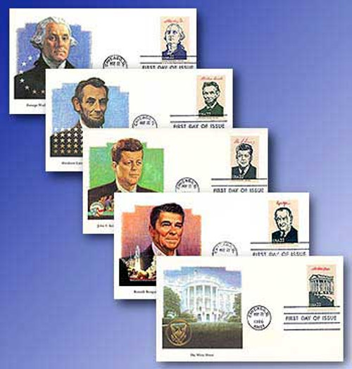 2216-19 FDC - 1986 22c AMERIPEX '86 Presidents