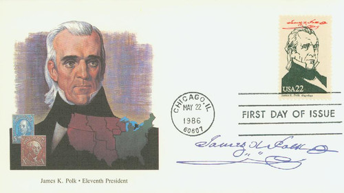 2217b FDC - 1986 22c Pres. Polk,single