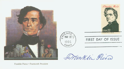 2217e FDC - 1986 22c Pres. Pierce,single