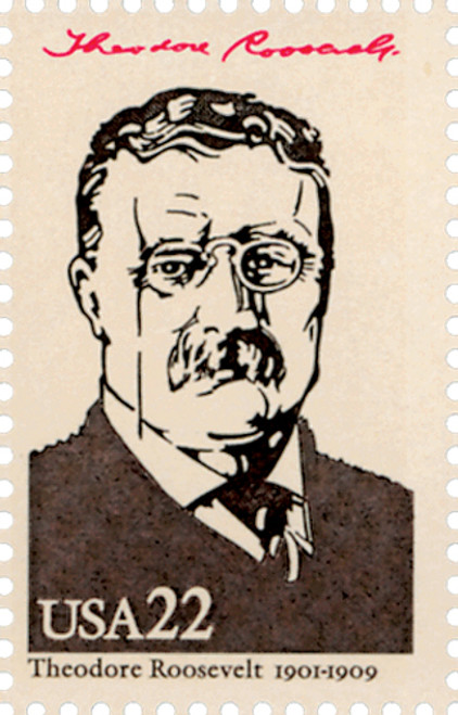 2218g FDC - 1986 22c Pres. T. Roosevelt,single