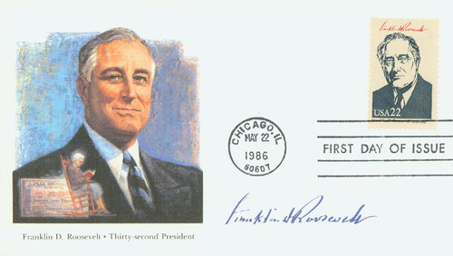 2219d FDC - 1986 22c Pres. F.D. Roosevelt,single