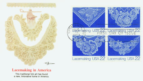 2351-54 FDC - 1987 22c Lacemaking