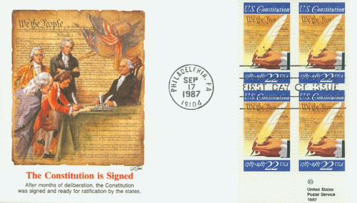 2360 FDC - 1987 22c Signing of the Constitution