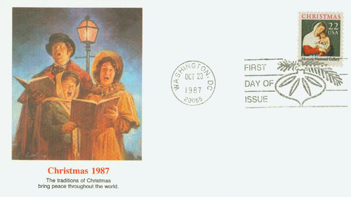 2367 FDC - 1987 22c Traditional Christmas: Madonna and Child