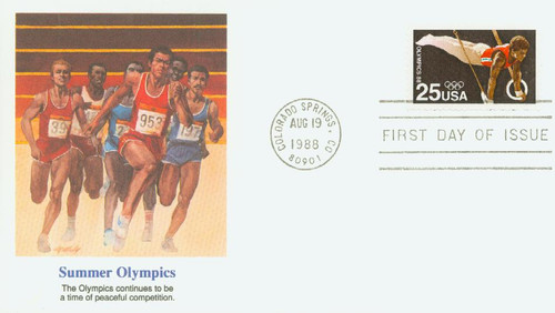 2380 FDC - 1988 25c Summer Olympics