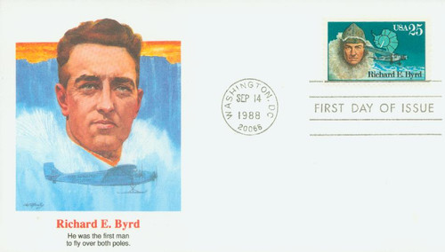 2388 FDC - 1988 25c Antarctic Explorers: Richard E. Byrd