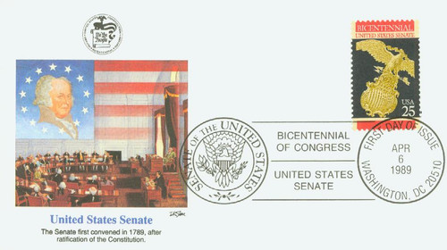2413 FDC - 1989 25c Constitution Bicentennial: United States Senate
