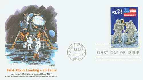 2419 FDC - 1989 $2.40 Moon Landing