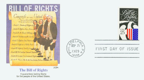 2421 FDC - 1989 25c Constitution Bicentennial