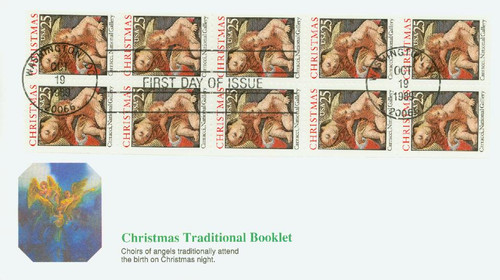 2427a FDC - 1989 25c Christmas Madonna/pane of 10