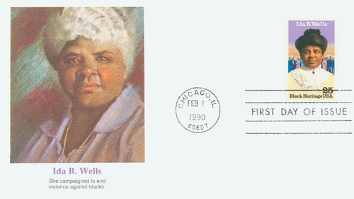 2442 FDC - 1990 25c Black Heritage: Ida B. Wells